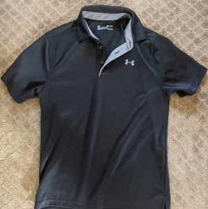 Black Under armour Men's S heat gear collar shirt